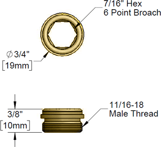 T&S Brass (000764-20) Removable Seat For Big-Flo additional product graphic