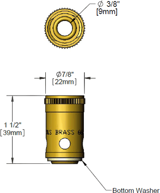 T&S Brass (000789-20) Removable Insert, Cold (Left Hand) For Eterna Cartridge additional product graphic