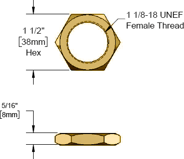 T&S Brass (000965-45) B-0113 Shank Lock Nut additional product graphic