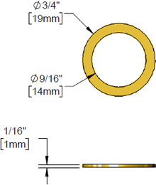 T&S Brass (000981-45) Brass Faucet Washer additional product graphic