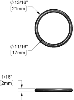 T&S Brass (001062-45) O-Ring, 2-017 Nitrile (NSF Approved) additional product graphic