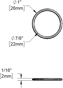 T&S Brass (001069-45) O-Ring, 0.864 ID x 0.070 Thick additional product graphic