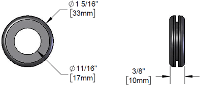 T&S Brass (001086-45) 1-5/16in Rubber Grommet additional product graphic