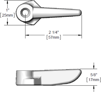 T&S Brass (001638-45) Lever Handle, Blank additional product graphic