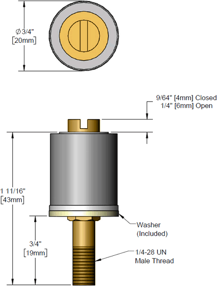 T&S Brass (002338-45) B-1172/B-2347 Diverter Valve Assembly additional product graphic