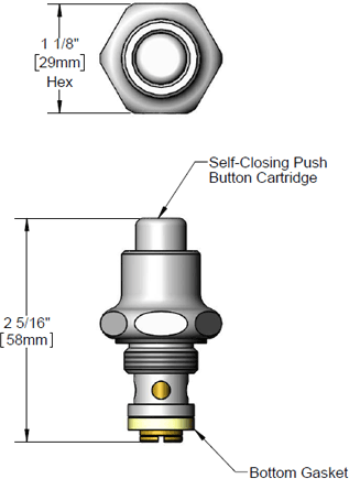 T&S Brass (002856-40) Spray Valve Bonnet Assembly additional product graphic