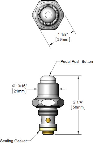 T&S Brass (002983-40) Bonnet Assembly for B-0475 Knee Valve additional product graphic