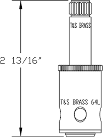 T&S Brass (005960-40-LBN) Eterna Cartridge Assembly Less Bonnet (Hot) Right Hand additional product graphic