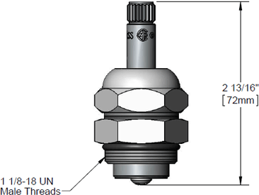 T&S Brass (006482-40) B-0290 RH Spindle Assembly (Big-Flo) additional product graphic
