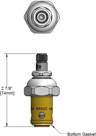 T&S Brass (012443-40) Spring Check Eterna w/out Handle, RTC (HOT) additional product graphic