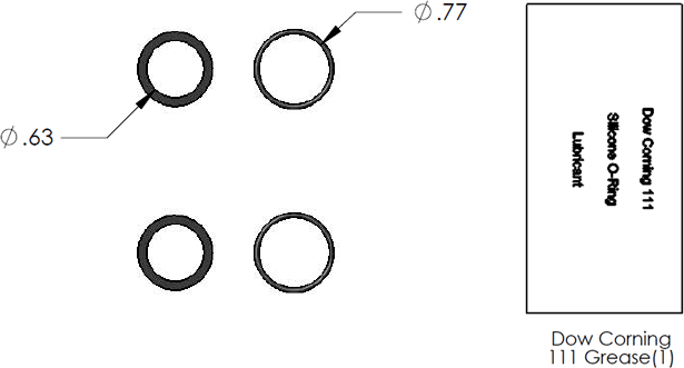 T&S Brass (014948-45) O-Ring Kit, 3/8in Hose Reel (Smaller Versions) additional product graphic