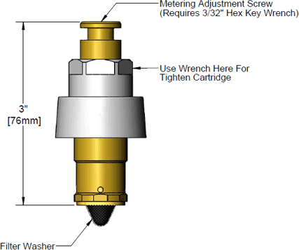 T&S Brass (238A) Self-Closing Metering Cartridge additional product graphic