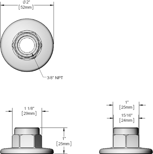 Flange 3 8 NPT Inlet and Outlet