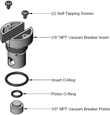 T&S Brass (B-0968-RK01) B-0968 Vacuum Breaker Repair Kit additional product graphic