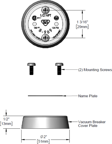 T&S Brass (B-0969-HA) B-0969 VB Coverplate Replacement Parts Kit additional product graphic