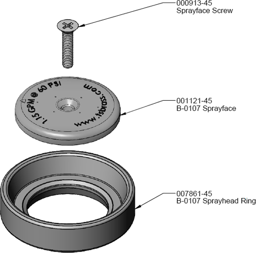 T&S Brass (B-24K) B-0107 Spray Face, Bumper, & Screw Repair Kit additional product graphic