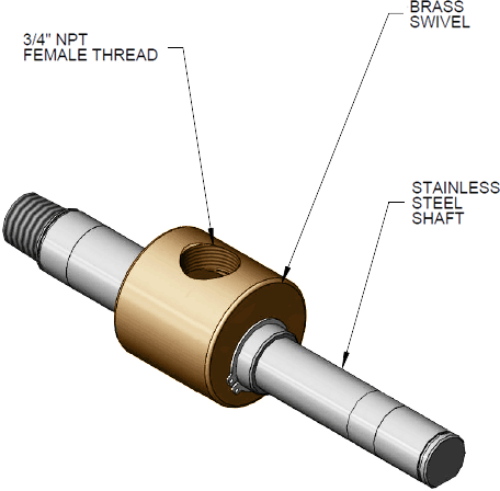 T&S Brass (014928-45) Swivel Assembly, B-7245 (3/4in Hose Reel) additional product graphic