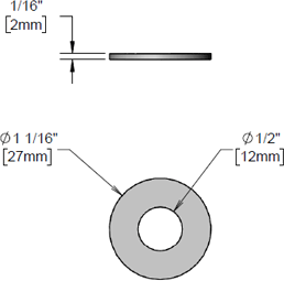 T&S Brass (001020-45) Faucet Custom Bonnet Washer for B-0230 additional product graphic