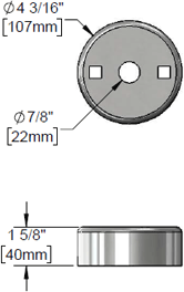 T&S Brass (001249-40) Stanchion Cap For B-0190 Kettle Kaddy additional product graphic