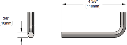 T&S Brass (001409-45) 3/8in Hex L-Key (Allen Wrench) additional product graphic