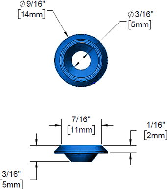T&S Brass (001660-45) Index Ring, Cold Water (Blue) additional product graphic