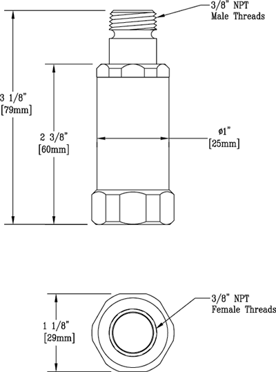 T&S Brass (002884-40) Swivel Unit Assembly, 3/8in NPT Female x Male additional product graphic