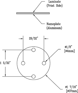 T&S Brass (003442-45) 1/2in Vacuum Breaker Nameplate (Aluminum) additional product graphic