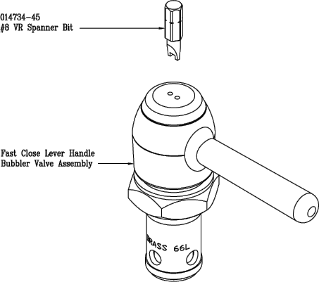 T&S Brass (009610-40) Bubbler Valve & Handle Assembly (Older Style) additional product graphic