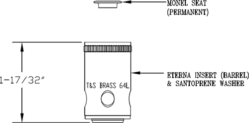 T&S Brass (009615-40) Removable Insert & Monel Seat, Hot (RTC) additional product graphic