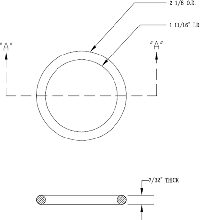 T&S Brass (010389-45) Plunger O-Ring For Waste Drain Valve additional product graphic