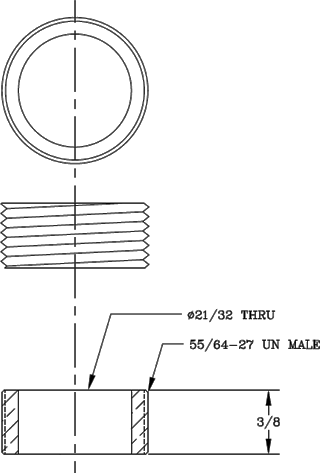 T&S Brass (011655-25) Adapter, Aerator Male x Male, Chrome Plated additional product graphic