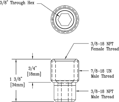 T&S Brass (015881-40) 3/8 NPT-M x 7/8-18UN & 3/8 NPT-F Adapter additional product graphic