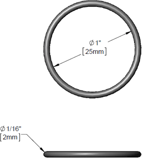 T&S Brass (129F) O-Ring, 0.989in ID x 0.070in, 70 Duro Nitrile additional product graphic