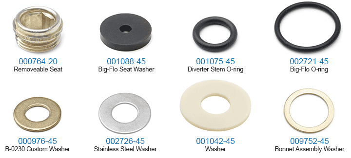 T&S Brass (B-0290-K) Big-Flo Repair Kit, Washers, O-Rings, Seats And Screws additional product graphic