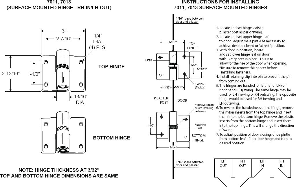 J-7011 Specification Sheet