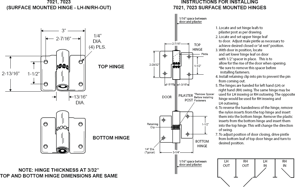 J-7021 Specification Sheet