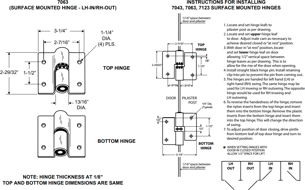 J-7063 Specification Sheet