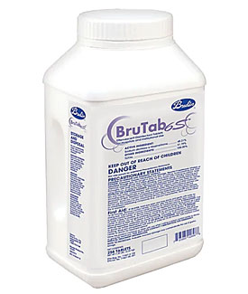 Brulin BruTab 6S Disinfectant Sanitizer Tablet, Slight Chlorine, 256/Tub