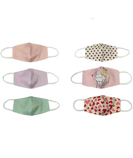 Fabric Children's Masks, Elastic Strap, Assorted Designs