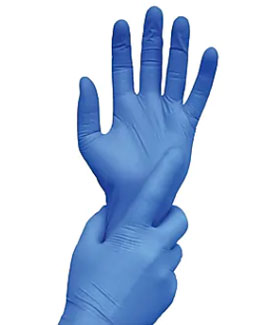 Ambitex N400 Series Powder Free Blue Nitrile Gloves, Large