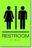 ADA Restroom Signs with Braille - LaserGlow Glow in the Dark
